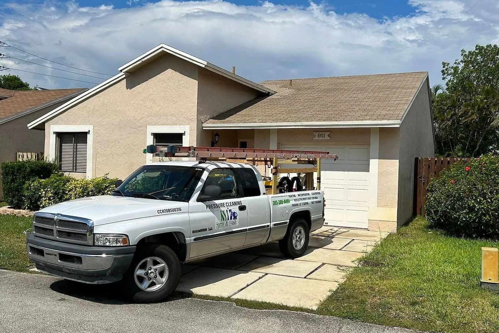 A shingle roof before and after cleaning — after